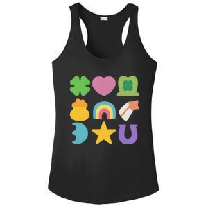 St Patricks Day Lucky Charm Ladies PosiCharge Competitor Racerback Tank