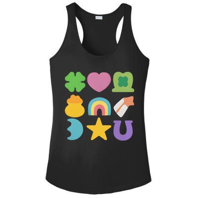 St Patricks Day Lucky Charm Ladies PosiCharge Competitor Racerback Tank