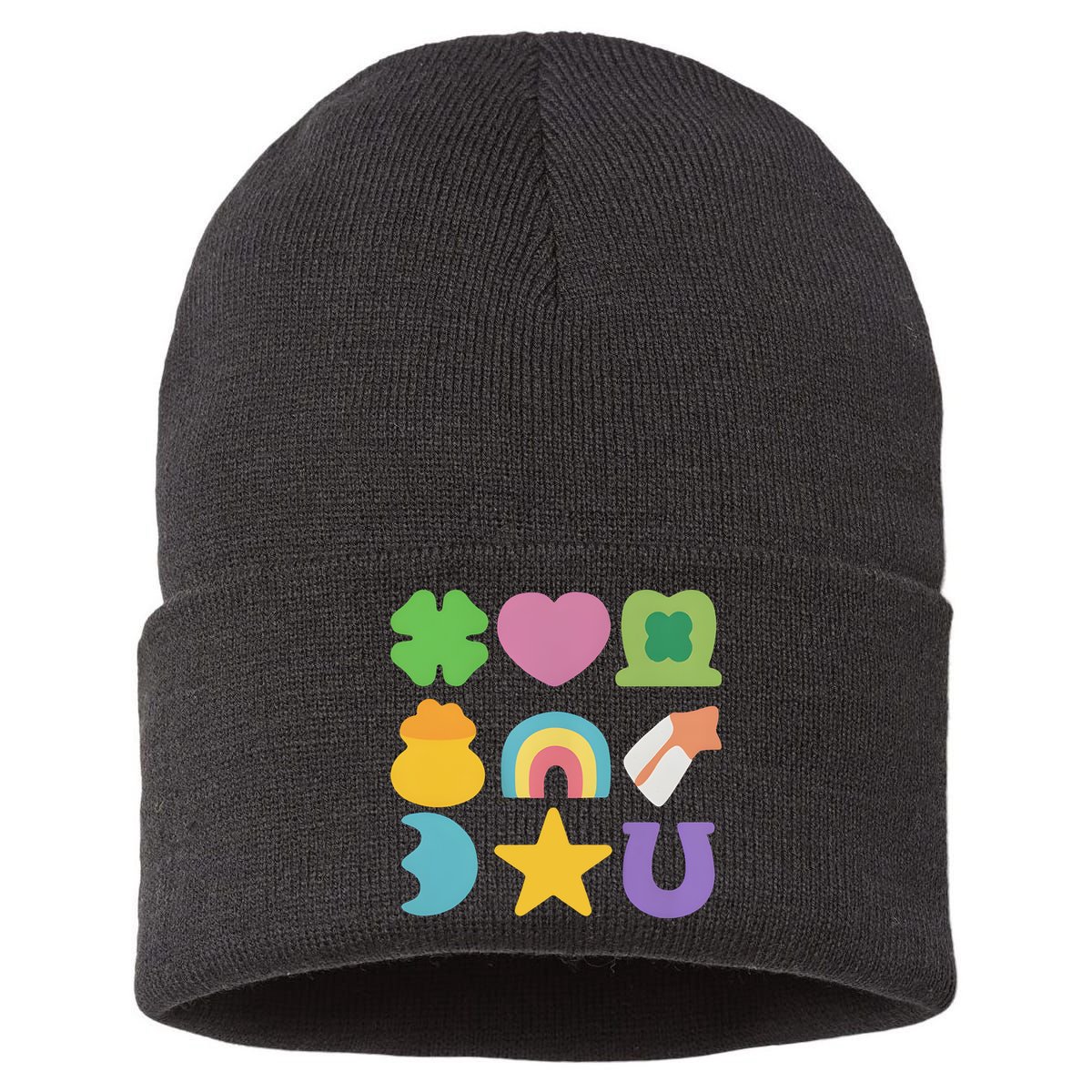 St Patricks Day Lucky Charm Sustainable Knit Beanie