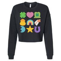 St Patricks Day Lucky Charm Cropped Pullover Crew