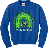 St Patrick Day Scrub Tops Nurse Xray Tech Rainbow Lucky Nurs Cool Gift Kids Sweatshirt