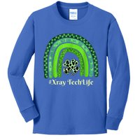 St Patrick Day Scrub Tops Nurse Xray Tech Rainbow Lucky Nurs Cool Gift Kids Long Sleeve Shirt