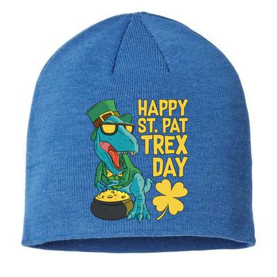 St Patrick's Day Happy St Patgiftrex Day Tgiftrex Dinosaur Gift Sustainable Beanie