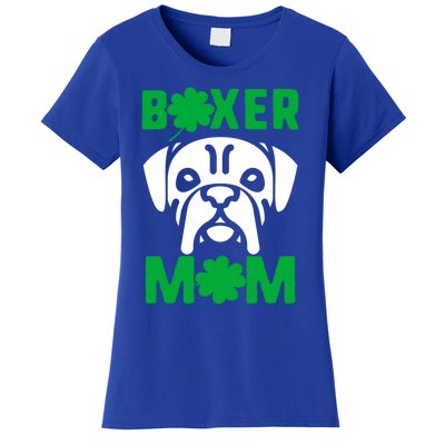 St Patricks Day Boxer Mom Shamrock Dog Mom Boxer Mama Lover Great Gift Women's T-Shirt