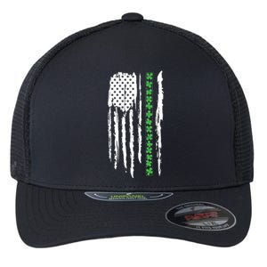 St. PatrickS Day Irish Flag Usa Flag Green Shamrocks Flexfit Unipanel Trucker Cap