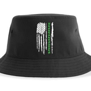 St. PatrickS Day Irish Flag Usa Flag Green Shamrocks Sustainable Bucket Hat