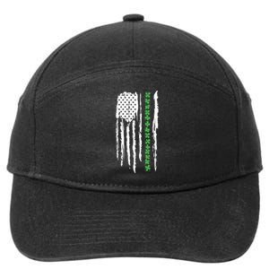 St. PatrickS Day Irish Flag Usa Flag Green Shamrocks 7-Panel Snapback Hat