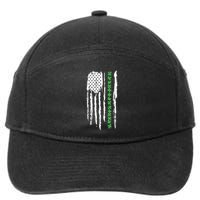 St. PatrickS Day Irish Flag Usa Flag Green Shamrocks 7-Panel Snapback Hat