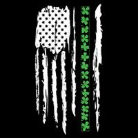 St. PatrickS Day Irish Flag Usa Flag Green Shamrocks 7-Panel Snapback Hat