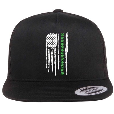St. PatrickS Day Irish Flag Usa Flag Green Shamrocks Flatbill Hat