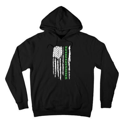St. PatrickS Day Irish Flag Usa Flag Green Shamrocks Tall Hoodie