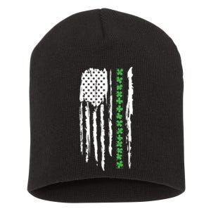 St. PatrickS Day Irish Flag Usa Flag Green Shamrocks Short Acrylic Beanie