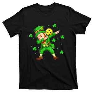 St Patricks Day Pickleball Dabbing Leprechaun Funny T-Shirt