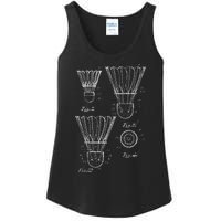 Shuttlecock Patent Drawing Badminton Ladies Essential Tank