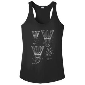 Shuttlecock Patent Drawing Badminton Ladies PosiCharge Competitor Racerback Tank