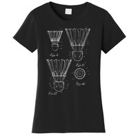 Shuttlecock Patent Drawing Badminton Women's T-Shirt