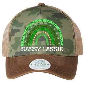 St Patricks Day Women Funny Sassy Lassie Legacy Tie Dye Trucker Hat