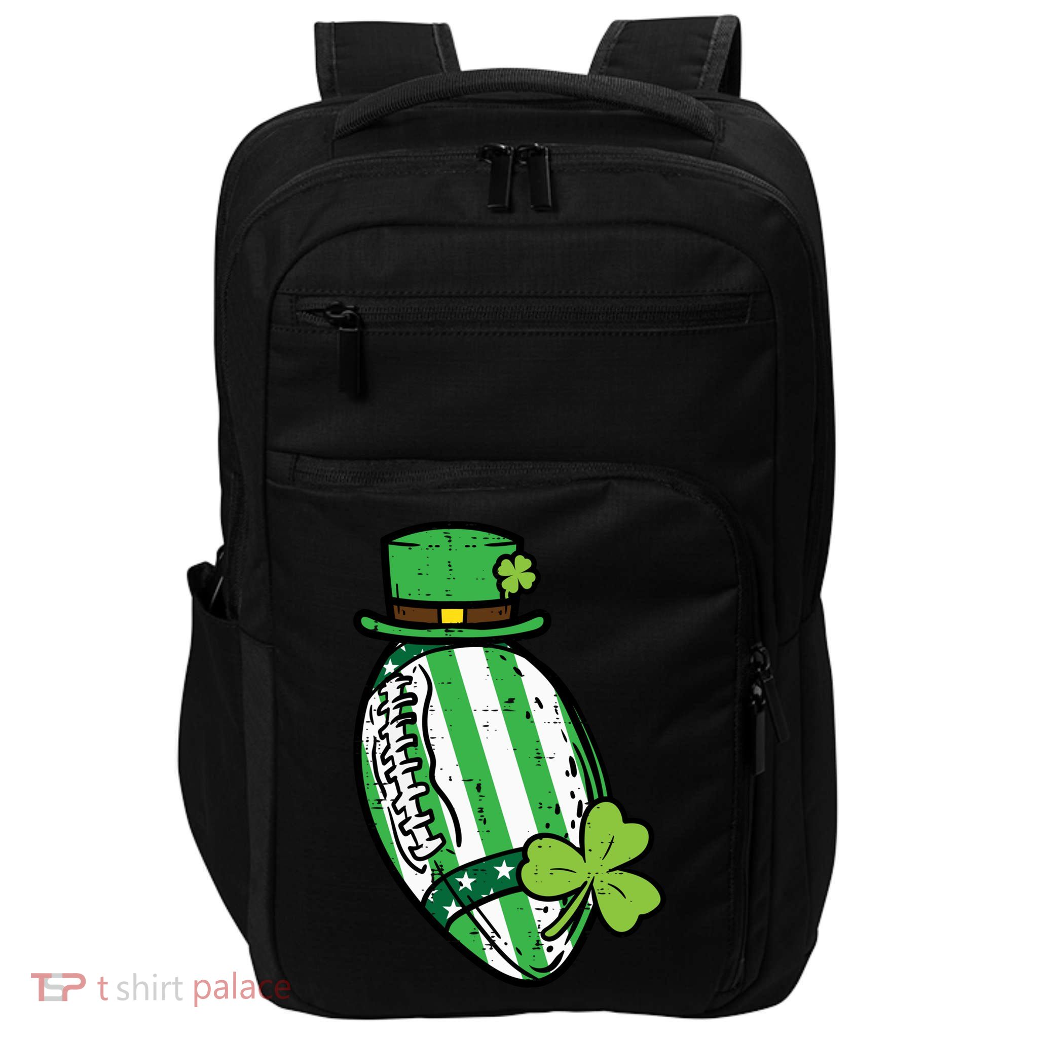 St Patricks Day American Football Saint Paddys Cool Gift Impact Tech Backpack