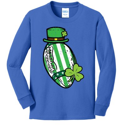 St Patricks Day American Football Saint Paddys Cool Gift Kids Long Sleeve Shirt