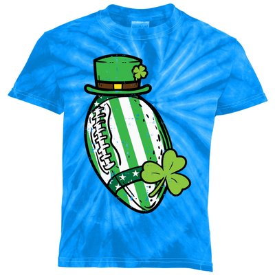 St Patricks Day American Football Saint Paddys Cool Gift Kids Tie-Dye T-Shirt