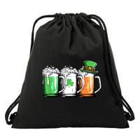 St Patrick's Day Beer Drawstring Bag