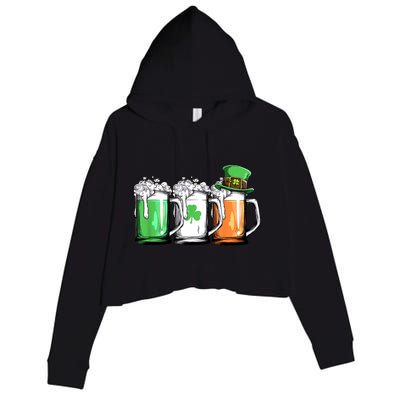 St Patrick's Day Beer Crop Fleece Hoodie