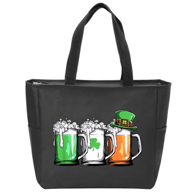 St Patrick's Day Beer Zip Tote Bag