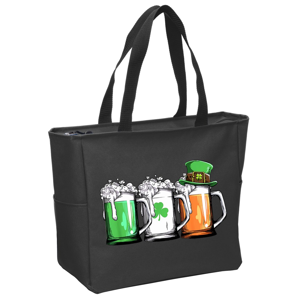 St Patrick's Day Beer Zip Tote Bag