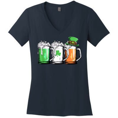 St Patrick's Day Beer Women's V-Neck T-Shirt