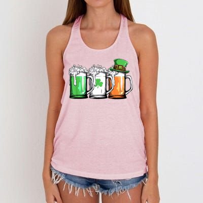 St Patrick's Day Beer Women's Knotted Racerback Tank