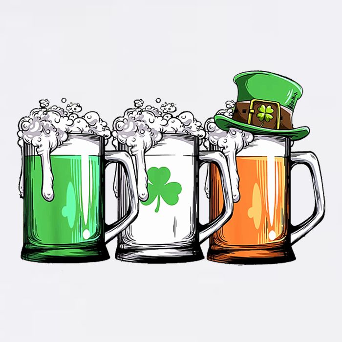 St Patrick's Day Beer Garment-Dyed Sweatshirt