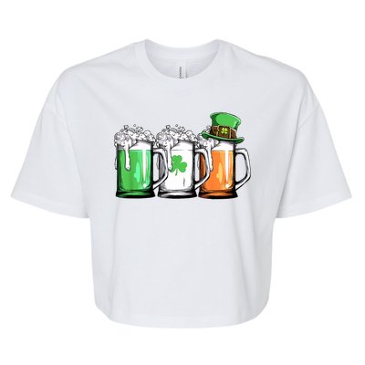 St Patrick's Day Beer Bella+Canvas Jersey Crop Tee