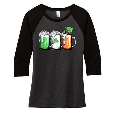 St Patrick's Day Beer Women's Tri-Blend 3/4-Sleeve Raglan Shirt