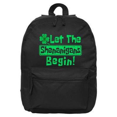 St Patricks Day Let The Shenanigans Begin 16 in Basic Backpack