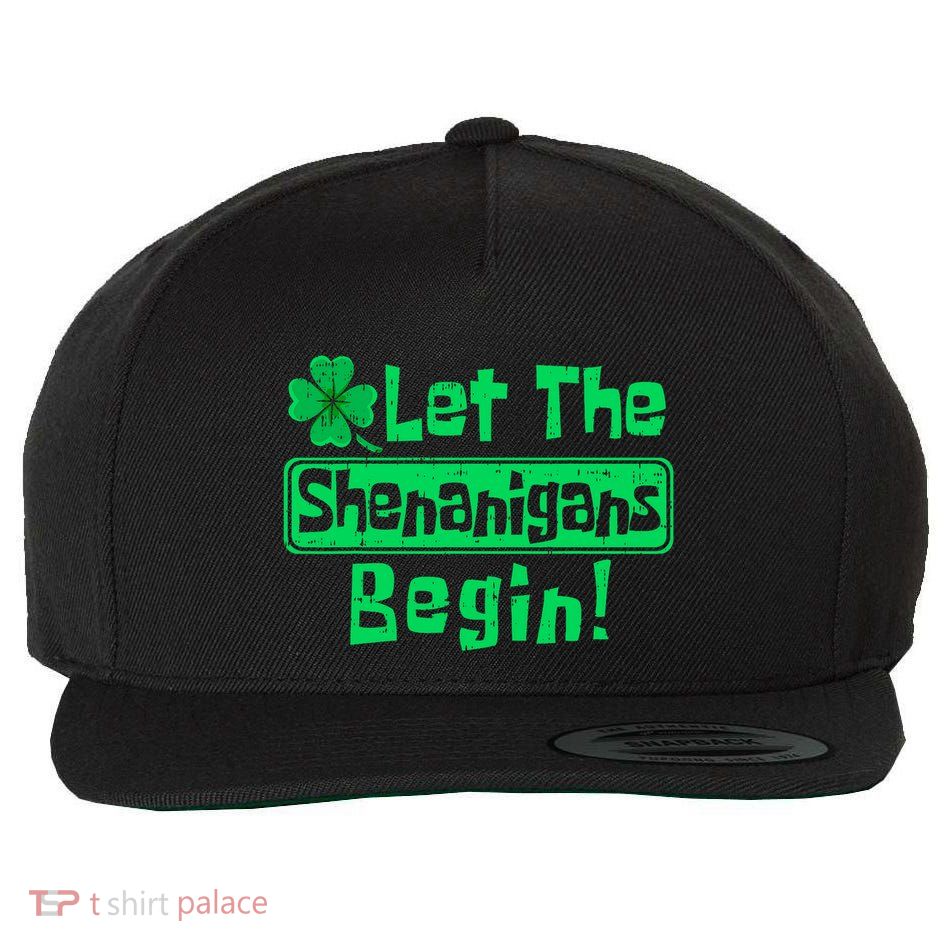 St Patricks Day Let The Shenanigans Begin Wool Snapback Cap