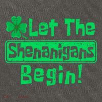 St Patricks Day Let The Shenanigans Begin Cotton Canvas Backpack