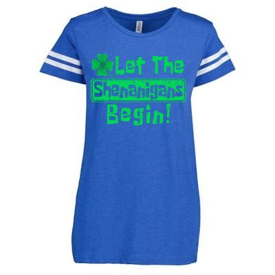 St Patricks Day Let The Shenanigans Begin Enza Ladies Jersey Football T-Shirt