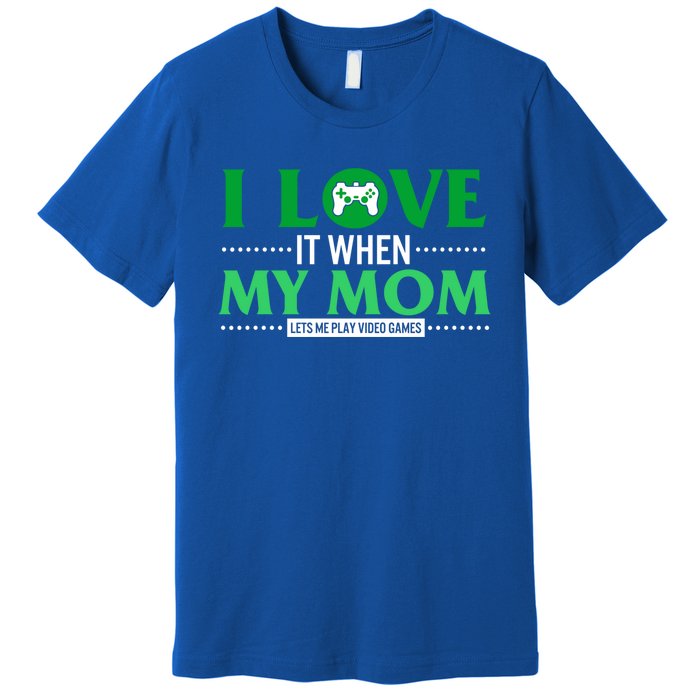 St Patricks Day Love Mom Play Video Games Saint Paddy's Day Great Gift Premium T-Shirt