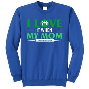 St Patricks Day Love Mom Play Video Games Saint Paddy's Day Great Gift Tall Sweatshirt