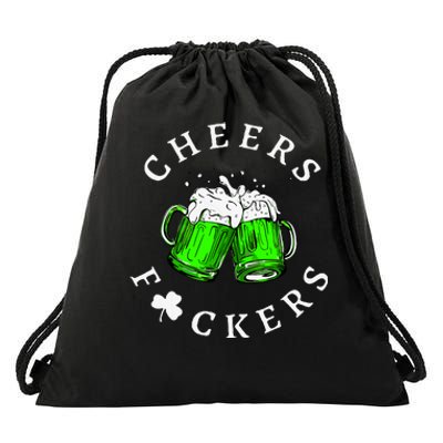 St Patricks Day Cheers Irish Drinking Drawstring Bag