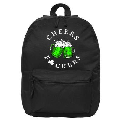 St Patricks Day Cheers Irish Drinking 16 in Basic Backpack