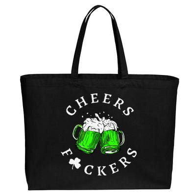 St Patricks Day Cheers Irish Drinking Cotton Canvas Jumbo Tote