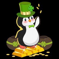 St Patricks Day Lucky Penguin Leprechaun Shamrock Irish Flatbill Hat