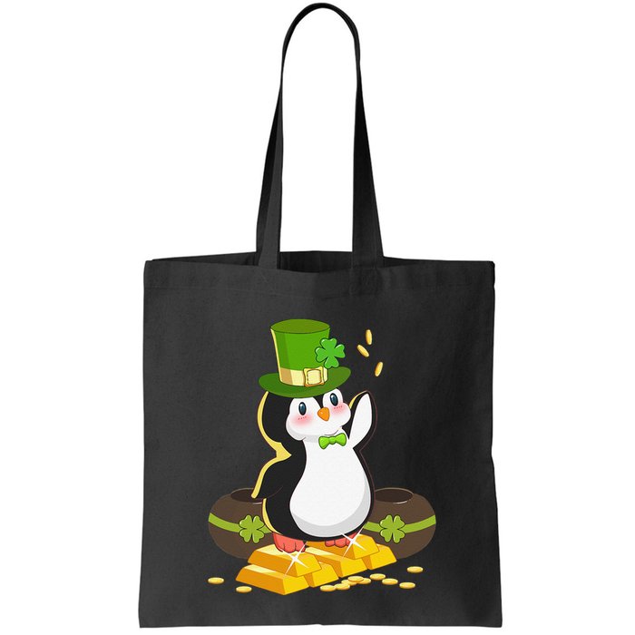 St Patricks Day Lucky Penguin Leprechaun Shamrock Irish Bag