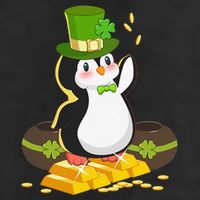St Patricks Day Lucky Penguin Leprechaun Shamrock Irish 25L Jumbo Tote