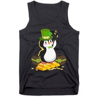 St Patricks Day Lucky Penguin Leprechaun Shamrock Irish Tank Top