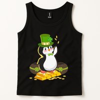 St Patricks Day Lucky Penguin Leprechaun Shamrock Irish Tank Top
