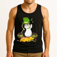 St Patricks Day Lucky Penguin Leprechaun Shamrock Irish Tank Top