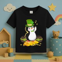 St Patricks Day Lucky Penguin Leprechaun Shamrock Irish Toddler T-Shirt