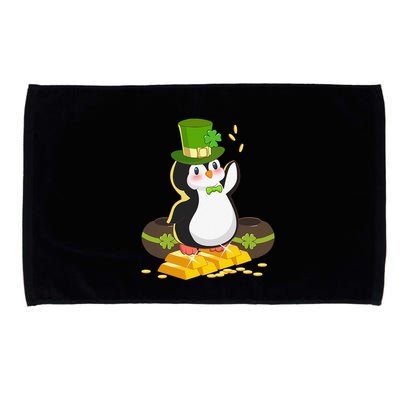 St Patricks Day Lucky Penguin Leprechaun Shamrock Irish Microfiber Hand Towel